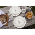 Тарелка десертная Доляна «Лаванда», d=20.3 см, фарфор, белая - Фото 8