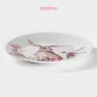 Тарелка фарфоровая десертная Доляна «Зайка», d=20,3 см - фото 9727956