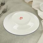 Тарелка фарфоровая глубокая Доляна «Емеля», d=20 см, цвет белый - Фото 3