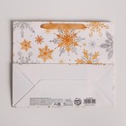 Пакет ламинированный горизонтальный «Волшебные снежинки», ML 27 × 23 × 11,5 см - Фото 4