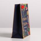 Пакет подарочный новогодний крафтовый «Новогодний лес», S 12 х 15 х 5.5 см - фото 68048871