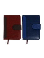 Ежедневник недатированный А6, 120 листов, обложка ПВХ, тонированный срез, с хлястиком, МИКС - Фото 11