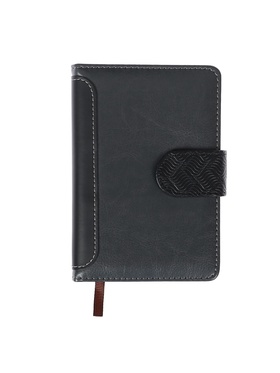 Ежедневник недатированный А6, 120 листов, обложка ПВХ, тонированный срез, с хлястиком, МИКС