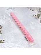 Свеча витая, 2.3×24.5 см, 5 ч, 50 г, светло-розовая - Фото 3