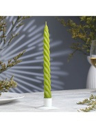 Свеча витая, 2.3?24.5 см, 5 ч, 50 г, оливковая (комплект 2 шт) - фото 67952153