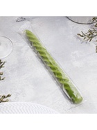 Свеча витая, 2.3?24.5 см, 5 ч, 50 г, оливковая (комплект 2 шт) - фото 67952154