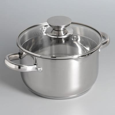УЦЕНКА Кастрюля Magistro Tefida, 2,5 л, крышка-дуршлаг, носик для слива, капсульное дно, индукция