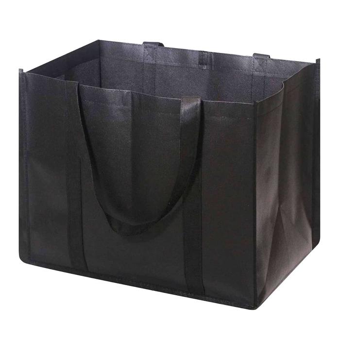 Эко сумка для продуктов, многоразовая хозяйственная, черная - Фото 1