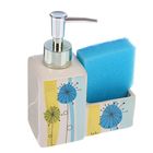 Дозатор 250 мл "Вдохновение" для моющего средства, с подставкой для губки, цвета МИКС - Фото 1