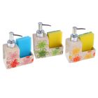 Дозатор 250 мл "Цветение" для моющего средства, с подставкой для губки, цвета МИКС - Фото 2