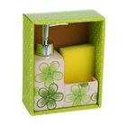 Дозатор 250 мл "Цветение" для моющего средства, с подставкой для губки, цвета МИКС - Фото 3