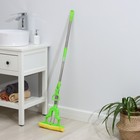 Швабра для мытья пола со складным отжимом Доляна, насадка 27×6 см, телескопическая ручка 96-120 см, цвет МИКС - Фото 3