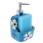 Дозатор 450 мл "Палитра" для моющего средства с подставкой для губки, цвета МИКС - Фото 1