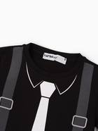 Футболка для мальчика KAFTAN «Галстук», чёрная, рост 86-92 см - Фото 8