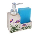 Дозатор 250 мл "Лес" для моющего средства, с подставкой для губки - Фото 1