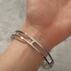 Браслет "Каркас" цепь, цвет серебро ,d=7см - фото 804366071