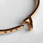 Браслет металл «Каркас» ремень, цвет золото, d=6,6 - Фото 3