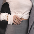 Браслет металл «Каркас» ремень, цвет золото, d=6,6 - Фото 2