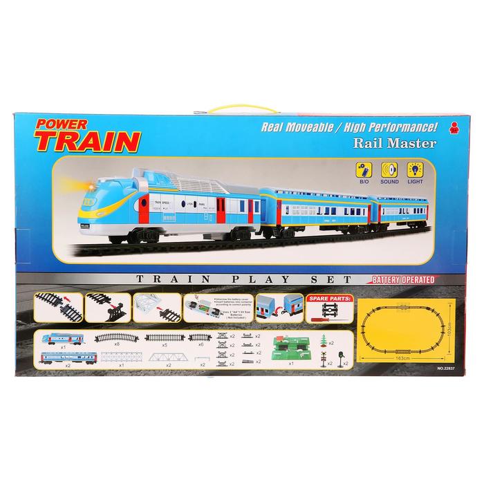 Железная дорога «Скорый поезд», работает от батареек, световые и звуковые эффекты - фото 1899448807