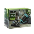 Пылесос Centek CT-2563, 2000/380 Вт, 3.5 л, чёрно-зелёный 5394870 - фото 54765