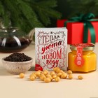 Подарочный набор новогодний «С Новым годом», чай 50 г, крем-мед 120 г, носки 36-39 р, термос 500 мл, арахис в глазури 100 г - Фото 5