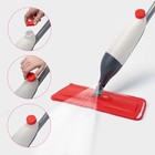 Швабра для мытья пола с распылителем Доляна, насадка из микрофибры, металлическая ручка, 123×14×42 см, красная - Фото 2