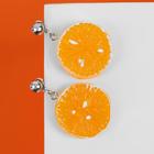 Серьги пластик «Вкусности» апельсинка, цвет жёлтый - фото 6341117