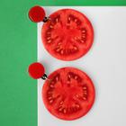 Серьги пластик «Вкусности» помидорки, цвет красный - Фото 2