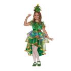 Костюм карнавальный «Ёлочка лучистая», платье, головной убор, р. 36, рост 140 см - Фото 1