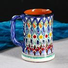 Кружка узбекская Риштанская Керамика «Цветы», 500 мл, синий МИКС - Фото 2