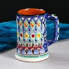 Кружка узбекская Риштанская Керамика «Цветы», 500 мл, синий МИКС - Фото 4