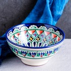 Коса Риштанская Керамика "Цветы" 15 см, малая, синяя - фото 4314443