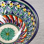Коса Риштанская Керамика "Цветы" 15 см, малая, синяя - фото 4314453
