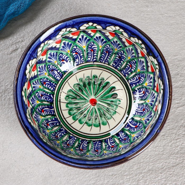 Коса Риштанская Керамика "Узоры" 14,5 см, малая, синяя - фото 1908608939