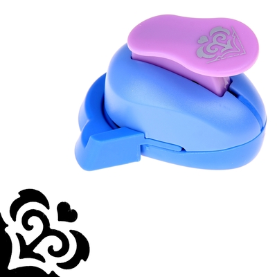 Дырокол фигурный для углов "Завитки" вырубка 2,5 см 8х8 см