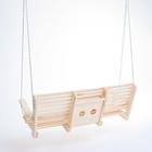 Скамейка-качель двухместная с выдвижным подлокотником подвесная - Фото 5