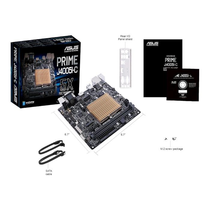 Материнская плата Asus PRIME J4005I-C, 2xDDR4, VGA, HDMI, mini-ITX - фото 51298114