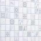 Стеновая панель ПВХ «Мозаика сияние», 485×960 мм, цвет белый/серый - Фото 3