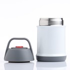 Термос для еды TAKE IT EASY, 450 мл, 9×17.5 см, нержавеющая сталь, белый, серый - Фото 2