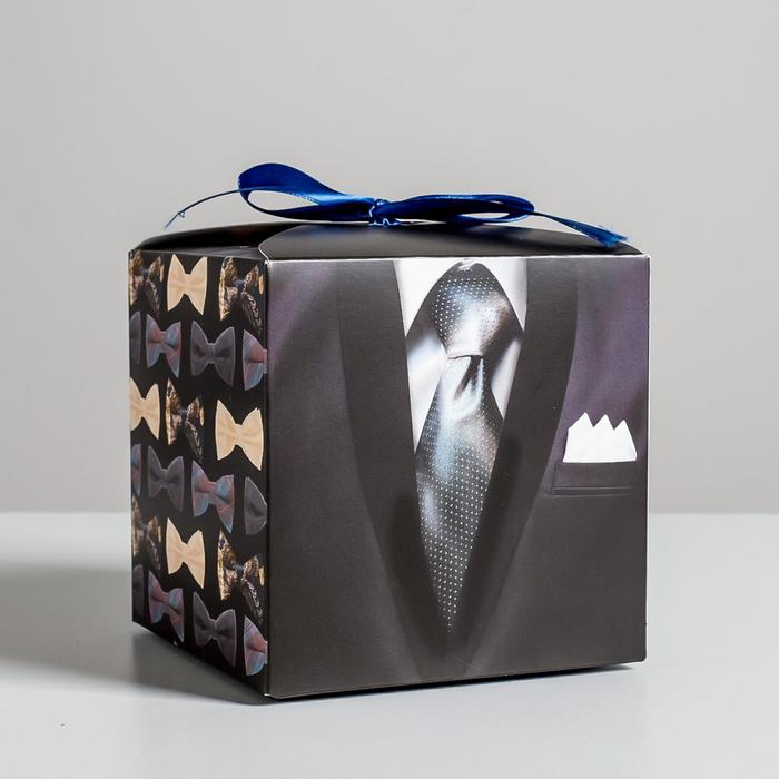 Коробка подарочная складная, упаковка, «Джентльмену», 12 х 12 х 12 см - фото 1905701531