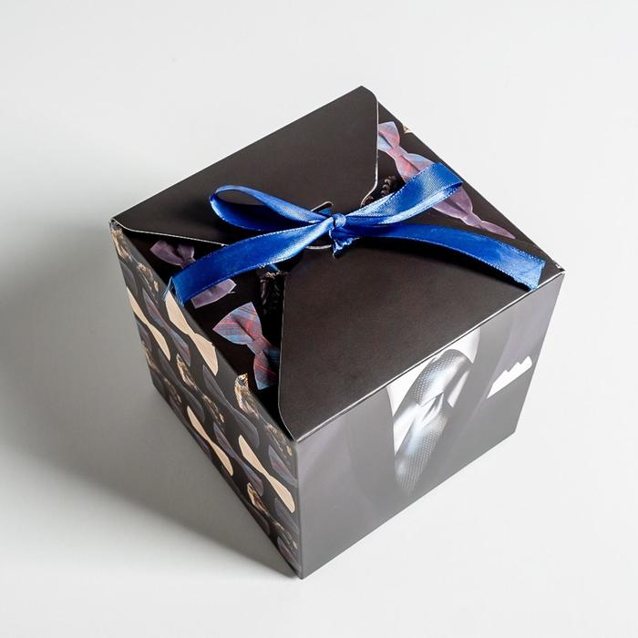 Коробка подарочная складная, упаковка, «Джентльмену», 12 х 12 х 12 см - фото 1905701533