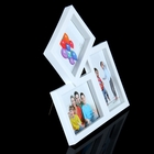 Фоторамка пластик на 3 фото 10х15 см "Пирамида" белая 28×29 см - Фото 2