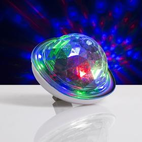 Световой прибор "Мини диско шар", 6 см, USB, моргает, RGB