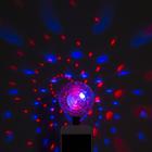 Световой прибор «Двойной диско-шар» 7 см, 4 коннектора, свечение RGB, 5 В - фото 6341258
