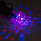 Световой прибор «Двойной диско-шар» 7 см, 4 коннектора, свечение RGB, 5 В - фото 6341259