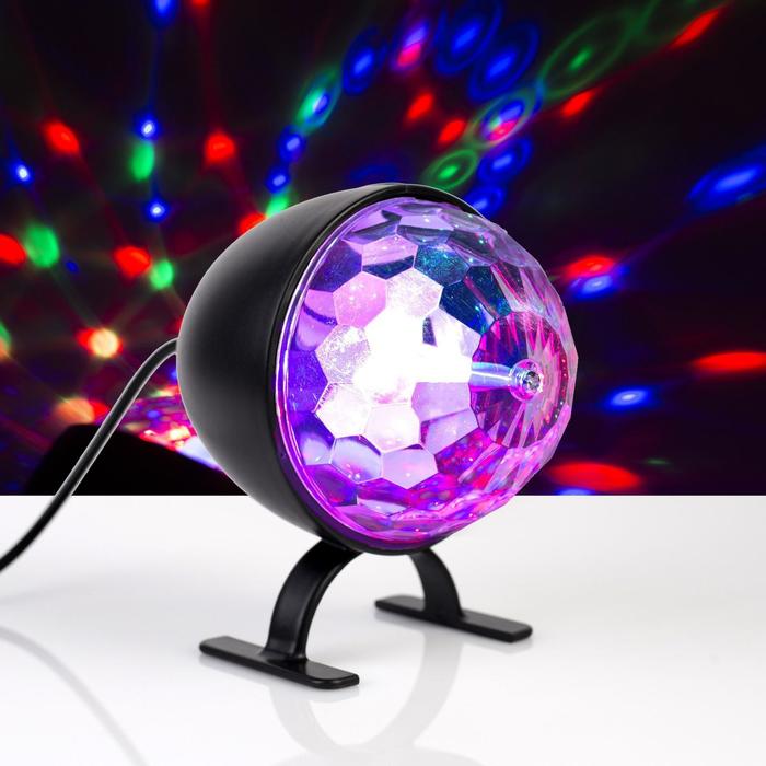 

Световой прибор «Полусфера» 5 см, свечение RGB, 220 В