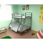Двухъярусная кровать «Глория», 120 × 190 см, металл, лестница справа, цвет коричневый - фото 295009358