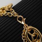 Браслет "Цепь" овальные звенья, многоярусный, цвет золото,L=18см - фото 25631132