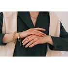 Браслет "Цепь" овальные звенья, многоярусный, цвет золото,L=18см - фото 25631133