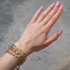 Браслет «Цепь» овальные звенья, многоярусный, цвет золото, L=18 см - фото 26597470